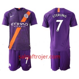 Manchester City Fodboldtrøjer Sterling 7 Børn 3. sæt 2018/19 Kort ærmer